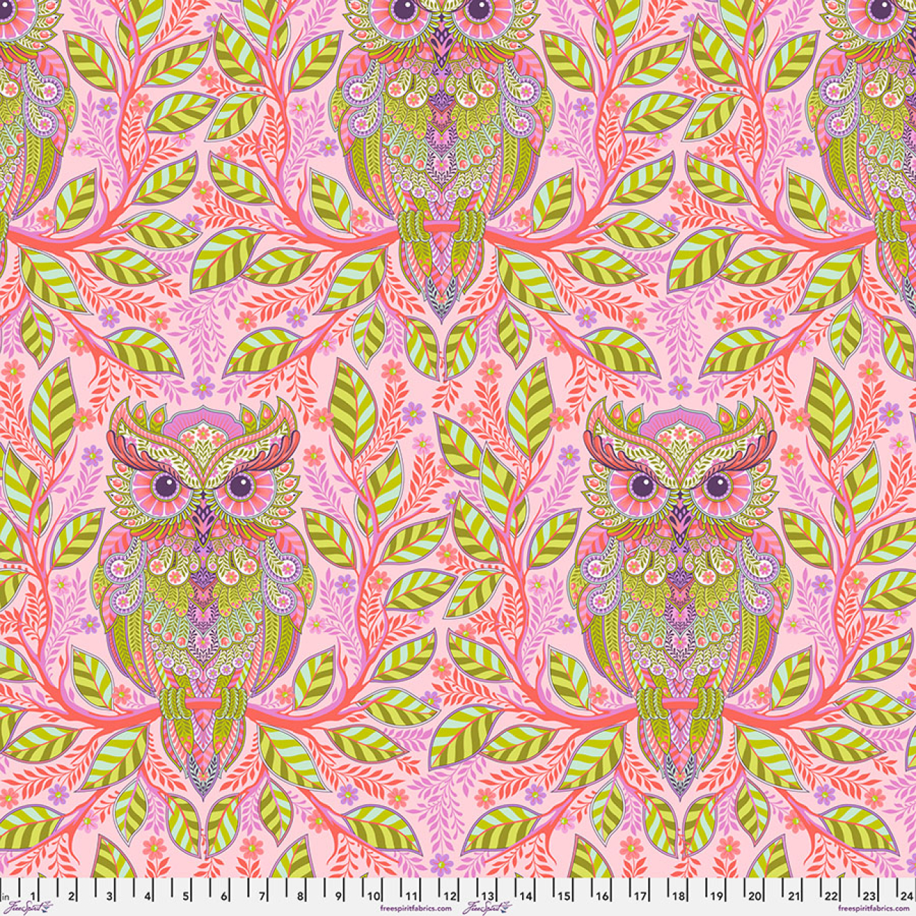Tula Pink - Full Moon Forest 2 - Hootie Patootie - Honey